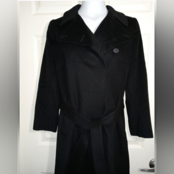 BURBERRY LONDON Wool/Cashmere Belted Trench Coat